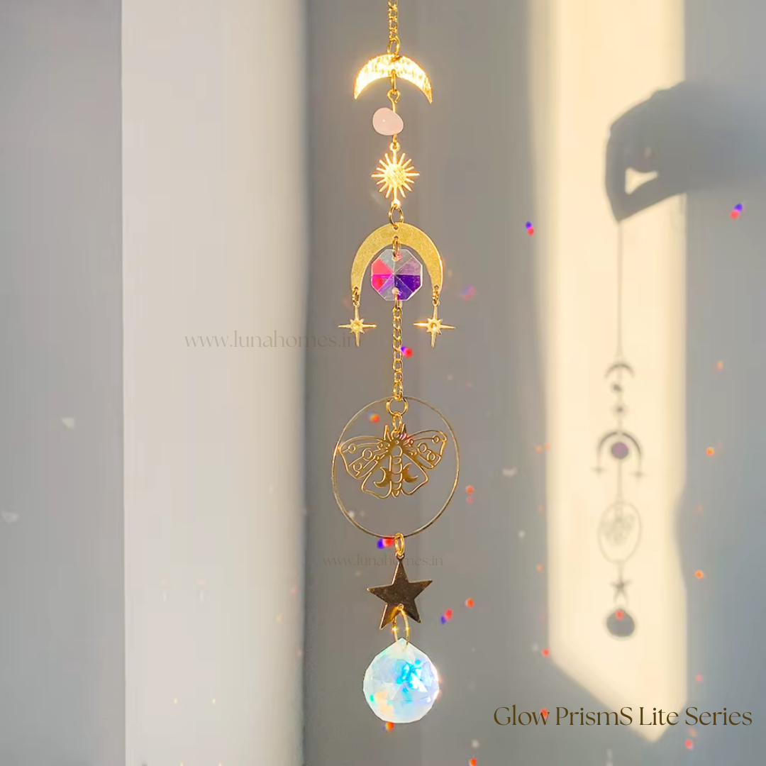 Glow Prisms Lite Series- Natural Gemstone Handcrafted SunCatchers | Suncharms