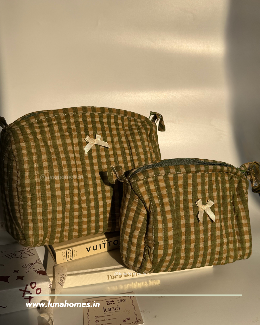 The Quilted Vanity Pouch Set (Set of 2)