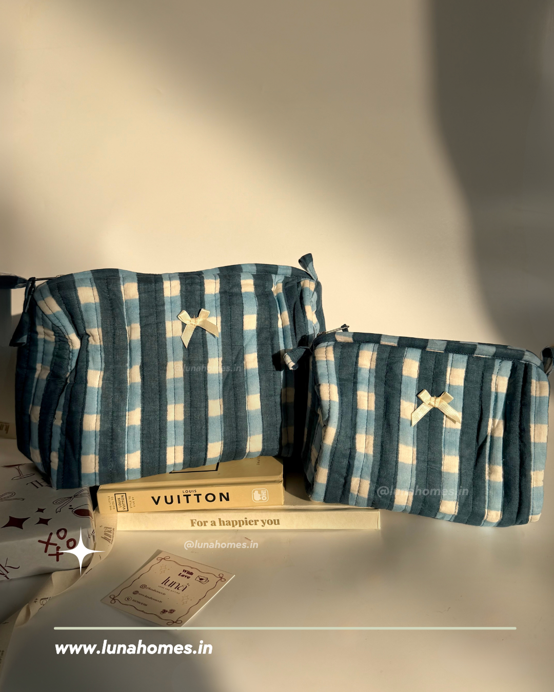 The Quilted Vanity Pouch Set (Set of 2)