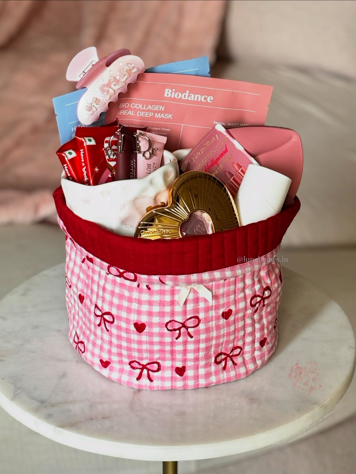 Quilted Vanity Basket