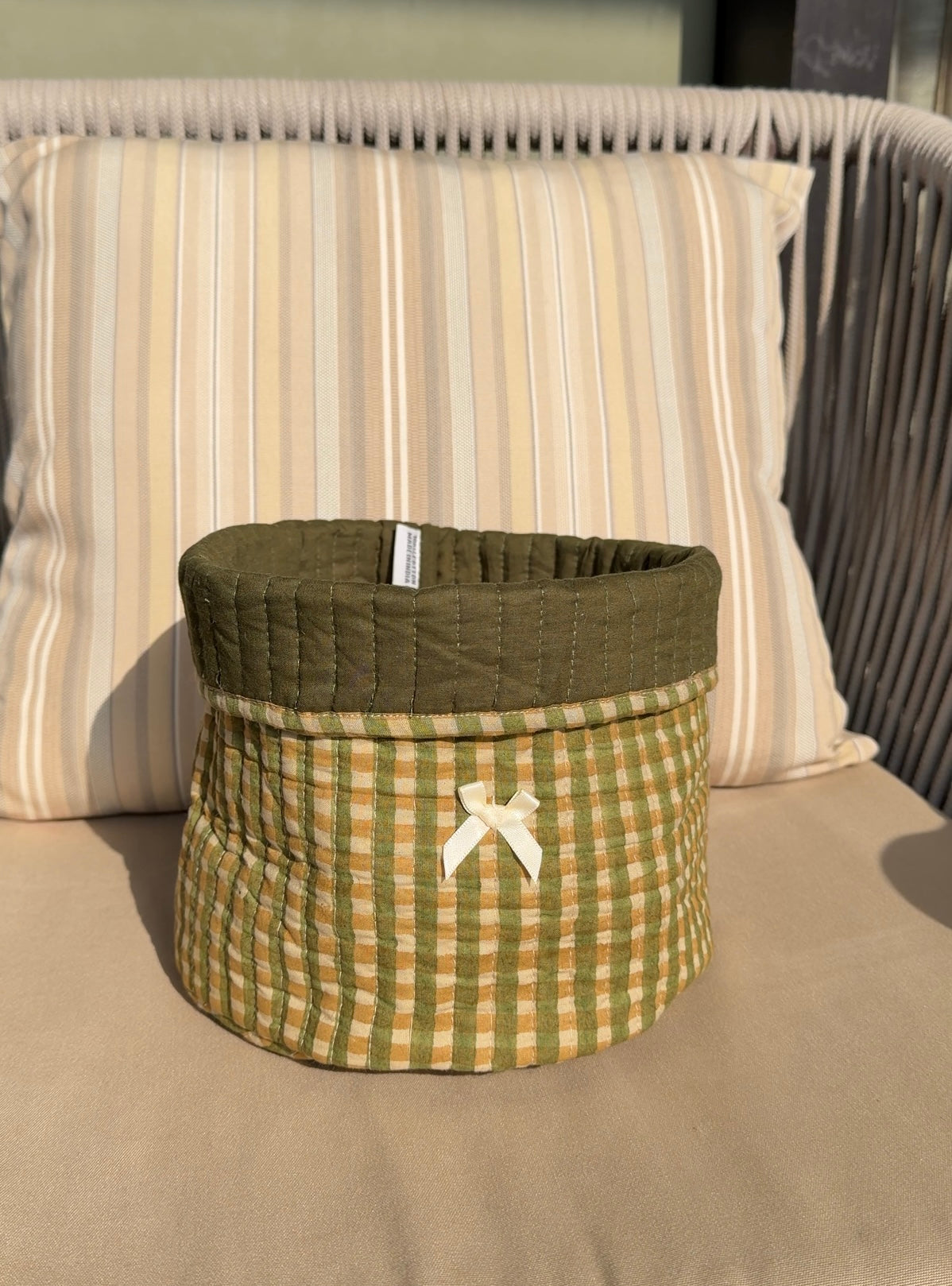 Quilted Vanity Basket