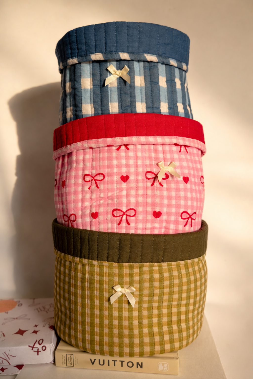 Quilted Vanity Basket