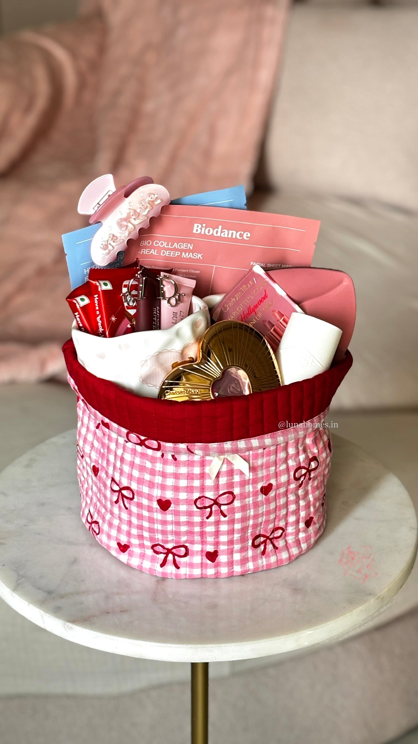 Quilted Vanity Basket