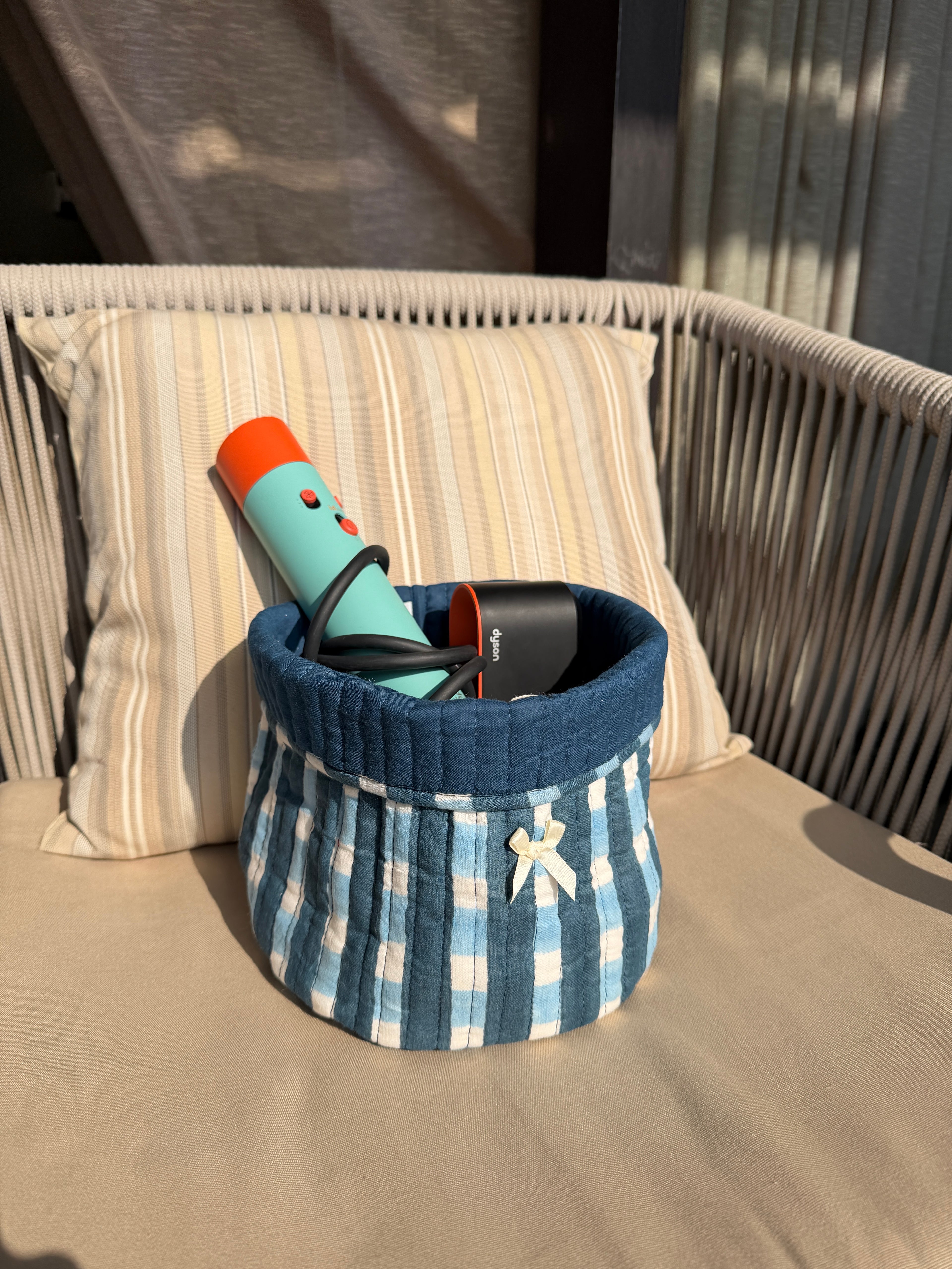 Quilted Vanity Basket