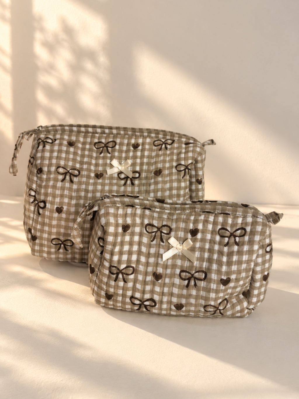 The Quilted Vanity Pouch Set (Set of 2)