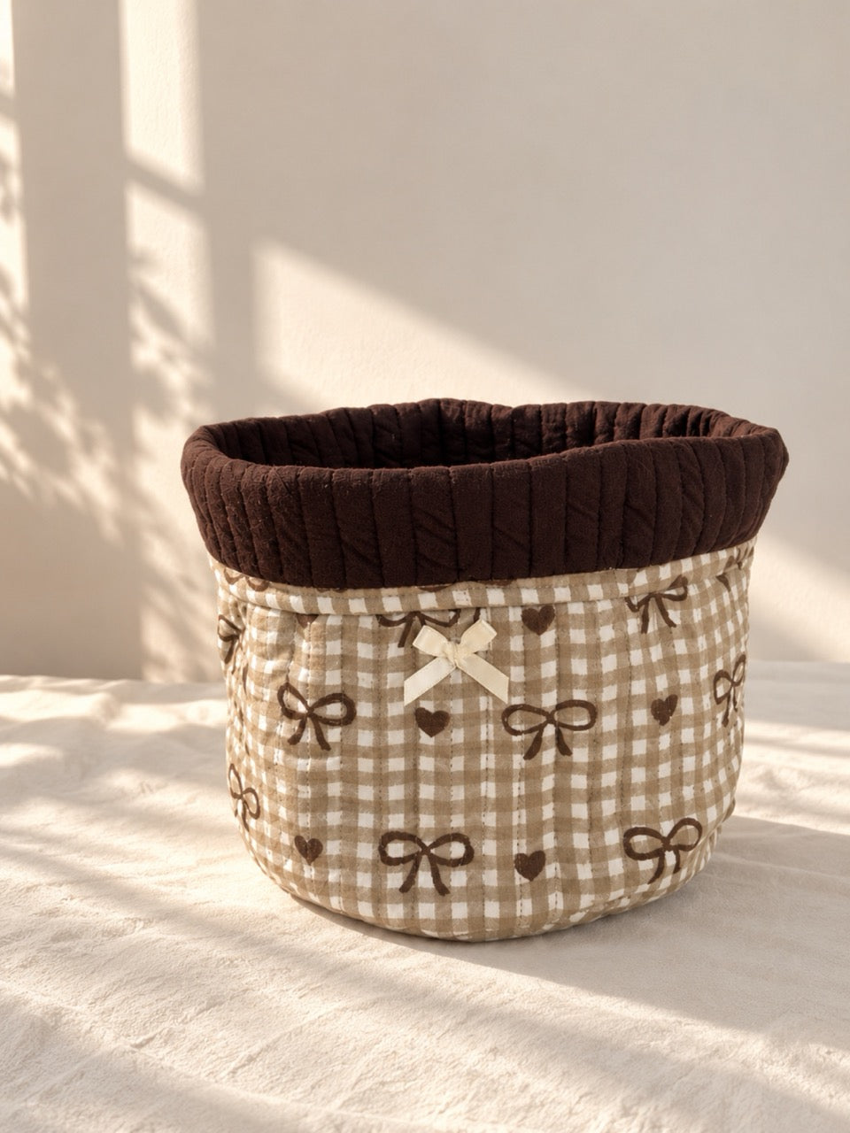 Quilted Vanity Basket